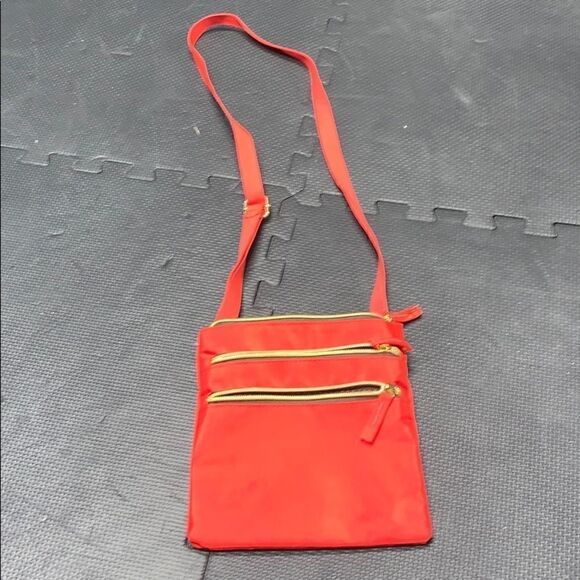 Red Three Zipper Crossbody Purse - Picture 1 of 5